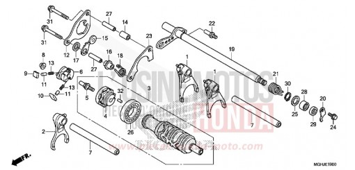 GEARSHIFT DRUM (VFR1200X/XA/XL) VFR1200XJ de 2018